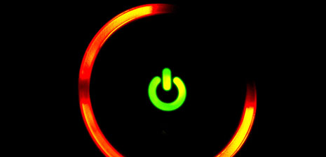 Close-up of Xbox 360 Red Ring of Death